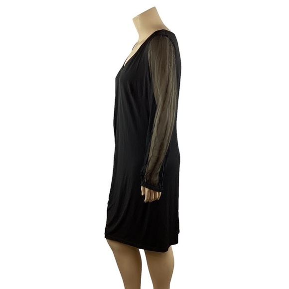 David Meister Long Sleeve Dress Size 20W Black - Picture 4 of 9